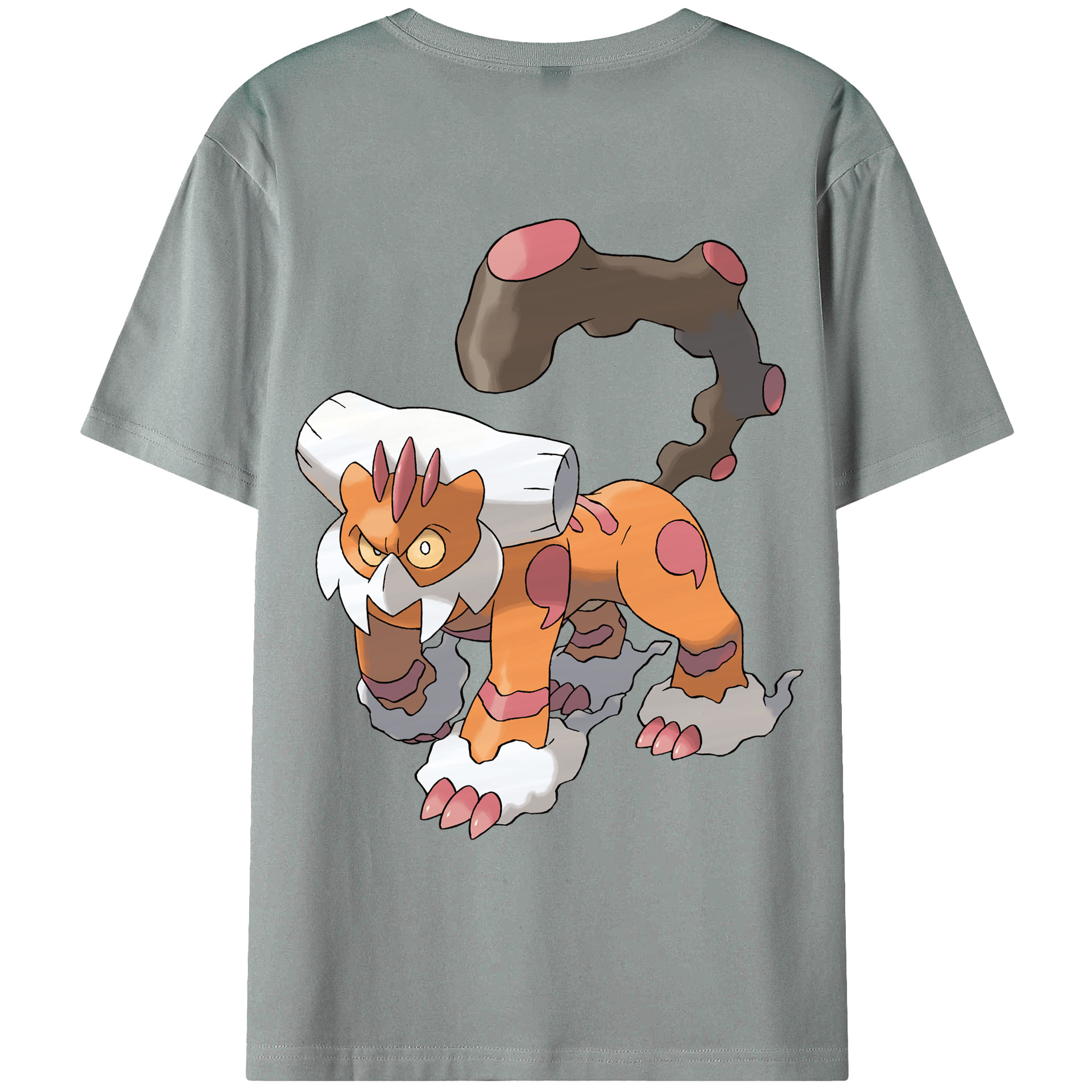 （画像用） ポケットモンスター Pokémon 綿100％ メンズ半袖Tシャツ（バックプリント） 通気性